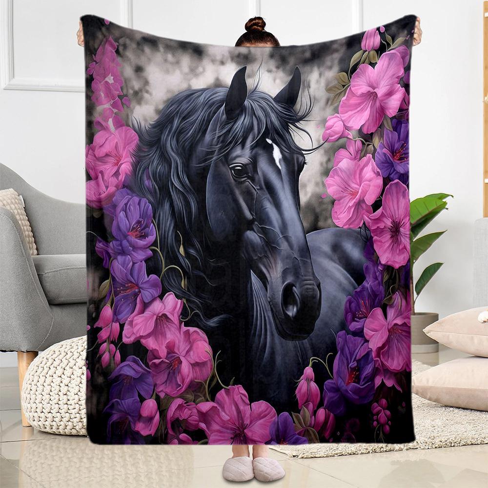 Horse Blanket Ultra-Soft Perfect for Seaside Bedding Chair for All Occasions Stylish Decor Gifts For Family Or Friends