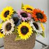 Fake Flowers Bouquet Silk Floral Arrangement High Quality Artificial Sunflowers  Wedding Decor