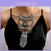 Gothic Style Waterdrop Pendant Necklace For Women With Multichain Design