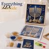Beginner Friendly Craft DIY Hanukkah Pearl Art Kit, 3D Mosaic Bead Set, Creative Indoor Garden Decor Ritual Activity Making Kit for Traditional