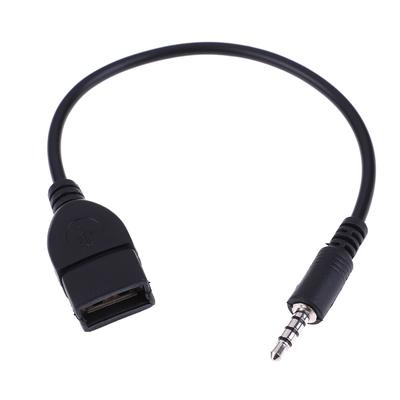 1 Adet 3.5mm Erkek Ses Aux Jakı USB 2.0 Tip A Dişi Dönüştürücü Adaptör Kablosu