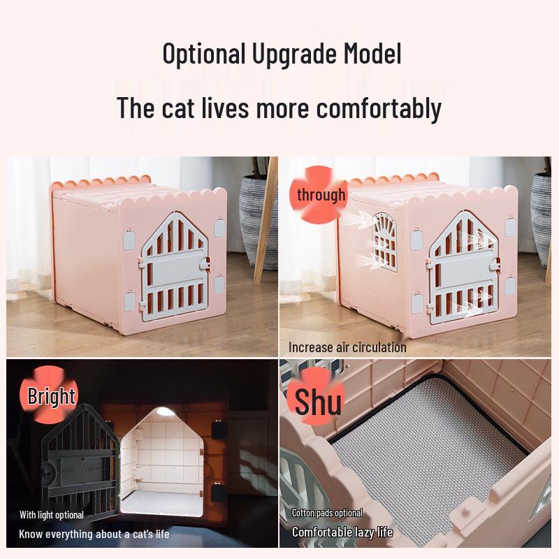 All-Season Cat House: Four-Sided Doors & Windows, Multi-Directional Ventilation, Spacious, Birthing Room, Rainproof, Outdoor Cat Shelter.