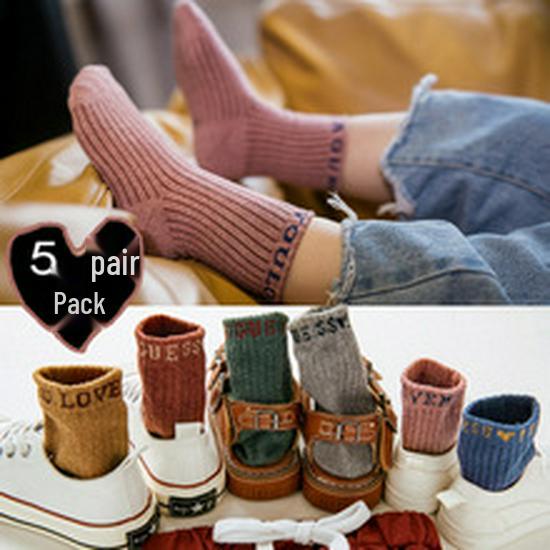 Children's Mid-Calf Cotton Socks - Autumn/Winter Sports & Casual Japanese Style