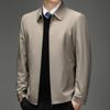 Men's Spring and Autumn New Middle-aged Men's Jacket Lapel Thin Middle-aged and Elderly Business Casual Men's Jacket Dad Wear