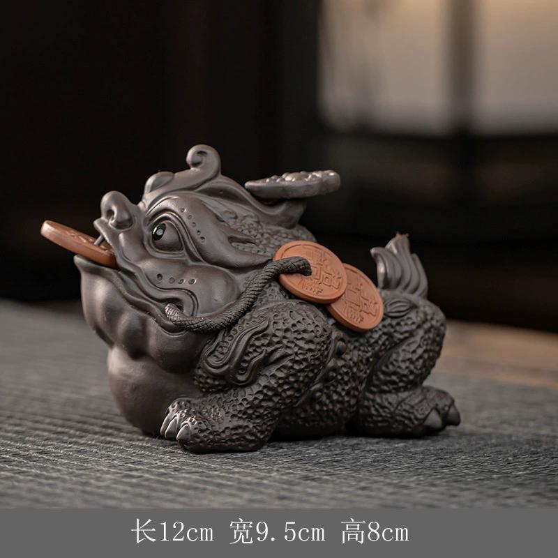 

Фигурка Чайный питомец «Золотая лягушка удачи», Высококачественная исинская глина цзыша, Фигурка денежной жабы, которую можно выращивать, для богатства и процветания, Декор для чайного столика
