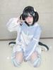XHSUKADO Yami Kawaii Hoodie with Devil Heart and Ribbon This sweatshirt features a and subculture Perfect for and Available in light blue and Size