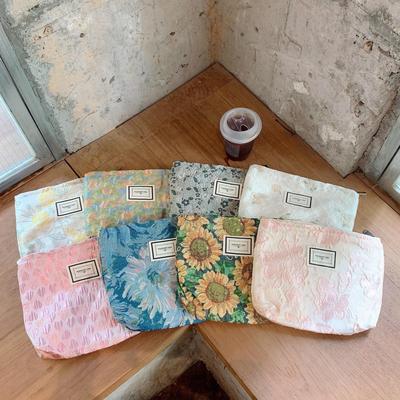 Garngefärbte Jacquard-Kosmetiktasche: Exquisite, High-End, Tragbare Kosmetik- und Aufbewahrungstasche mit großem Fassungsvermögen