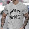 Tshirts for Men Personalized Custom DJ Name T-Shirt Music Love Tshirts Short Sleeve DIY Tees Disc Music DJ Shirt Unisex Y2k Tops