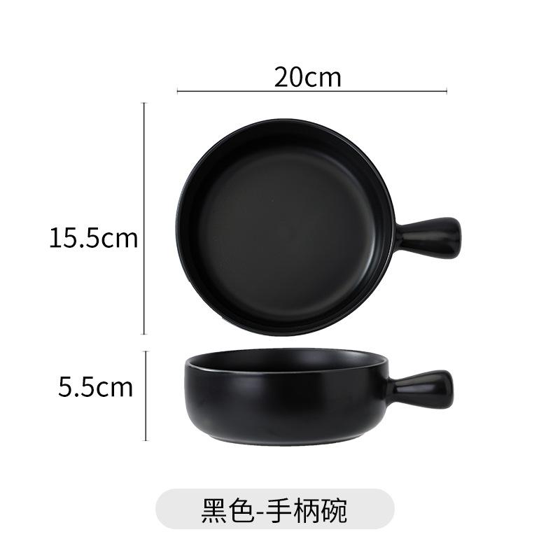 Direct Supply Baking Baked Rice Bowls, Oven-Specific Instant Noodle Bowls, Cheese With Handles, Tableware, Ceramic Salad Bowls, White Porcelain