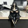 Decoration Reading Men Statue Halloween Desktop Ornaments Creative Skeleton Figurine  Home Decor