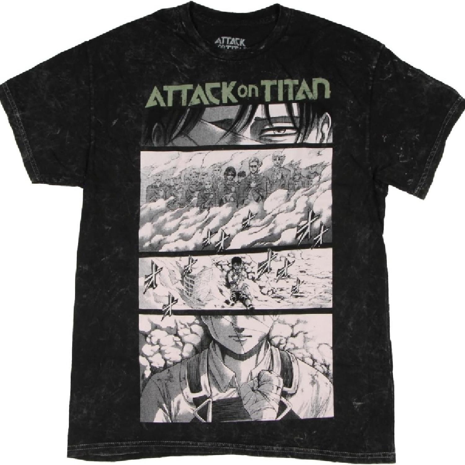 

Атака Титанов Мужская футболка с коротким рукавом с мангой из последней главы для взрослых XXXXXL