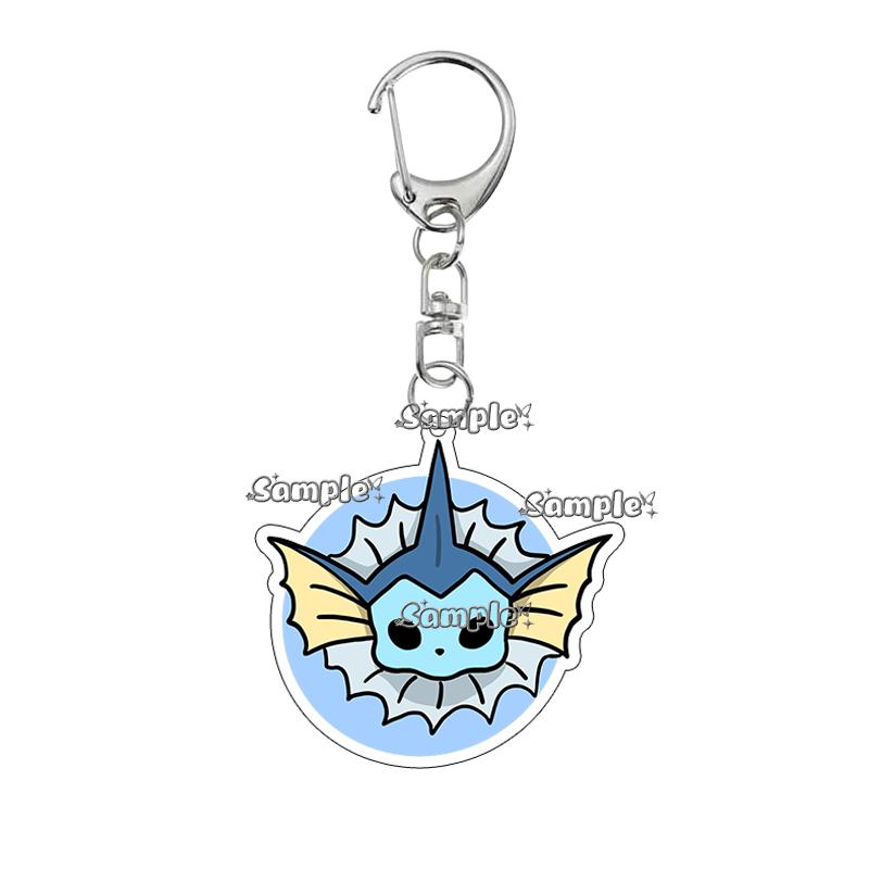 Anime Glaceon Flareon Jolteon Cartoon Acrylic Keychain Figure Keyring Ornament Collectible Accessory Charm Couple Chain Jewelry