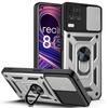 Voor Realme 8i Hoesje Realme 8 Cover Realme 8 Pro 8s 5G 8i Magnetische Ringhouder Armor Telefoonhoesje Schuif Camera Bescherming Achterklep