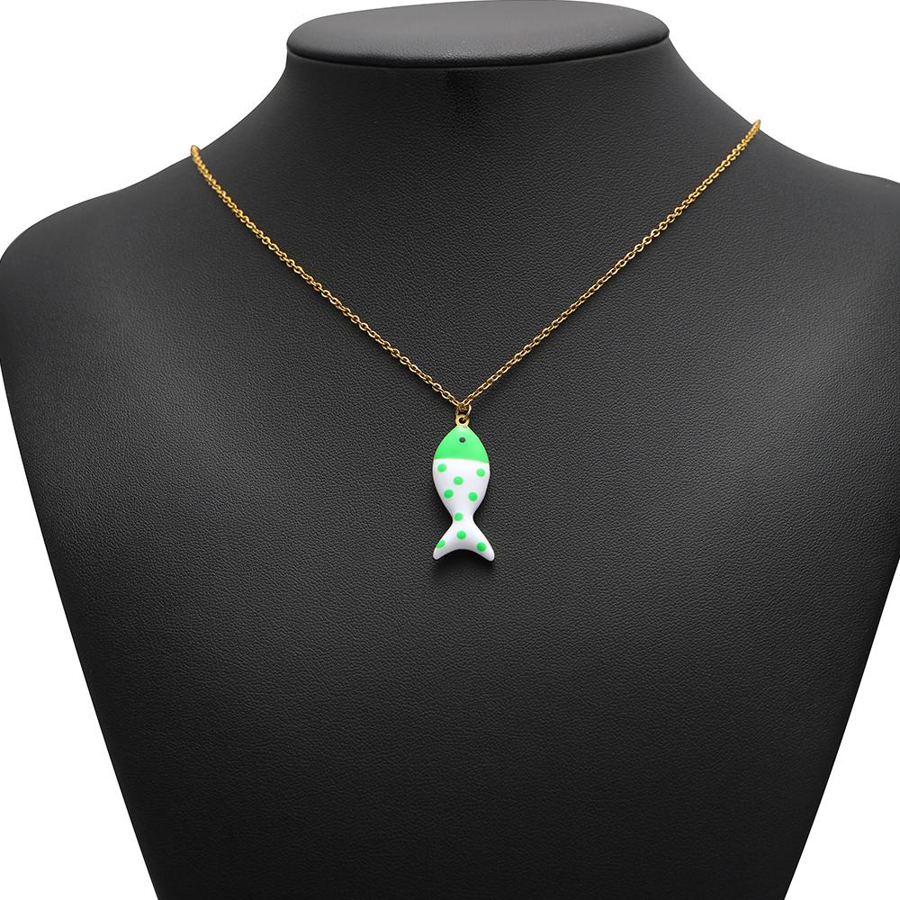 5pcs Stainless Steel Enamel Garrupa Dot Fish Cute Charms for DIY Earrings Making Jewelry Necklace Women Kids Bracelet Pendants