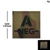 Reflective Velcro Morale Patch - IR Badge, Laser-Cut Blood Type, NKDA Tactical Rescue for Armband or Backpack.