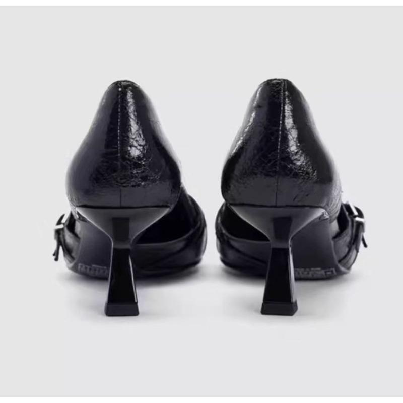 Fashion Pointed Toe High Heels Women Heeled Sandals Shoes Summer 2025 Trend Brand Sexy Party Pumps Shallow Leather Sandalias De Mujer