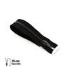 Zipper - ECLAIR - Z19 - Brass - Separable - 25 Cm - Black