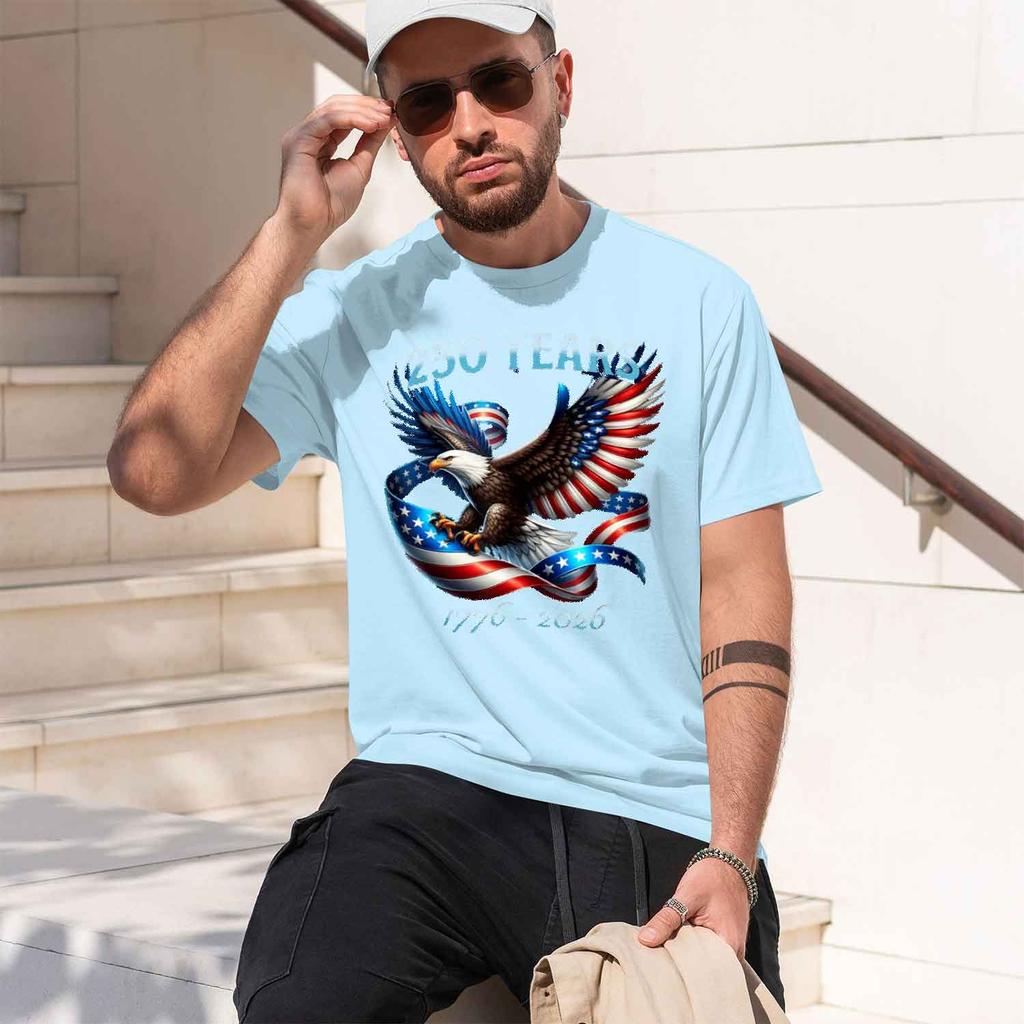 Patriot And Flag 250 Years 1776 Tshirt Summer Shortsved Breathable Sweatwking Versatile Trendy Tshirt 2026 New Model Short