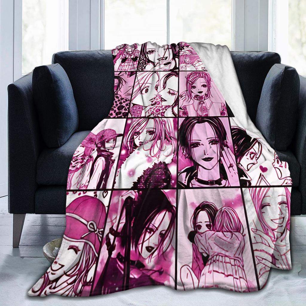 Nana Hachi Manga Knitted Blanket Anime Flannel Throw Blanket Summer Air Conditioning Portable Soft Warm Bedsprea