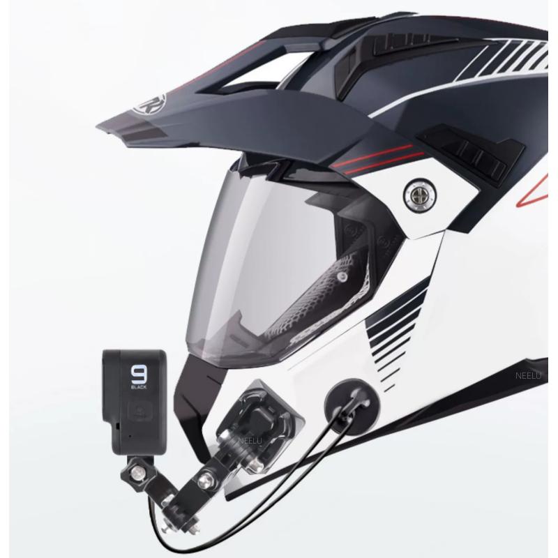 Motorcycle Helmet Mount Curved Adhesive Arm for Gopro Hero 12 10 9 8 7 5 Insta360 SJCAM Eken DJI Osmo Action Camera Accessories
