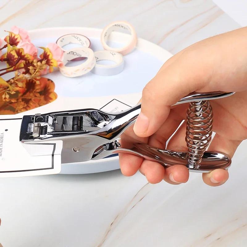 Fromthenon Badge ID Card Hole Puncher Oval Slot Punch Paper Cutter Planner Scrapbooking Tool Office Stationery School Supplies