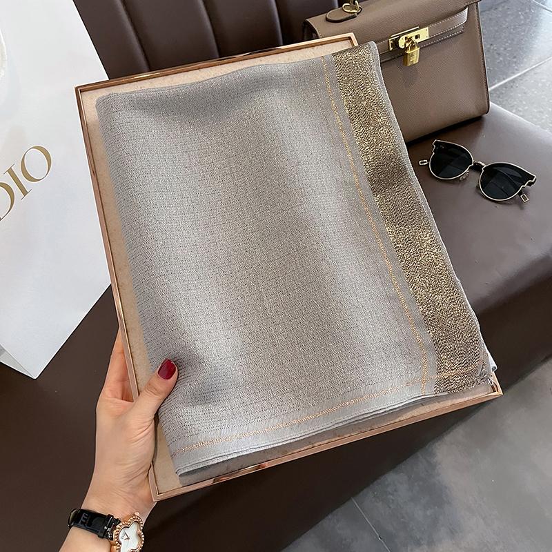 Fashion Women Winter Warm Wool Scarf Shawl Luxury Solid Silk Embroidery Pashmina Design Lady Wraps Bufanda Headkerchief