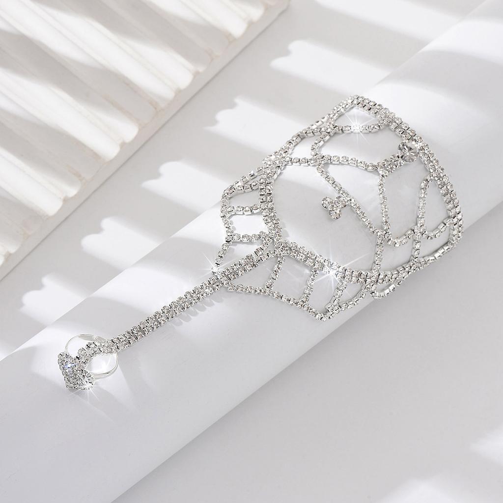 Rhinestone Foot Decoration Beach Resort Stylish Simple Finger Anklet Anklet Women