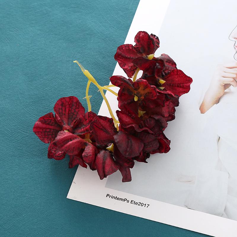 Nouvelles épingles à cheveux de mariée style chinois avec des fleurs d'hortensia simulées pour les chignons Qipao