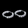 Fast Shipping S925 Silver Inlaid White  Moissanite Hoop Earrings for Women Daily Wear Jewelry
