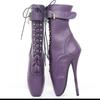 Fashion 18cm Sky-High Heels Ballet Boots Women Sexy Ankle Botas,Fetish Goth Spike Heel,Pointed Toes,Unisex Show Dance Shoes,Custom Color