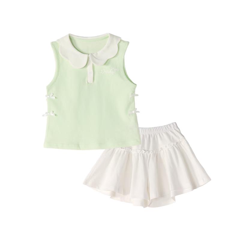 Girls' Summer Athletic Sleeveless Shorts Set
