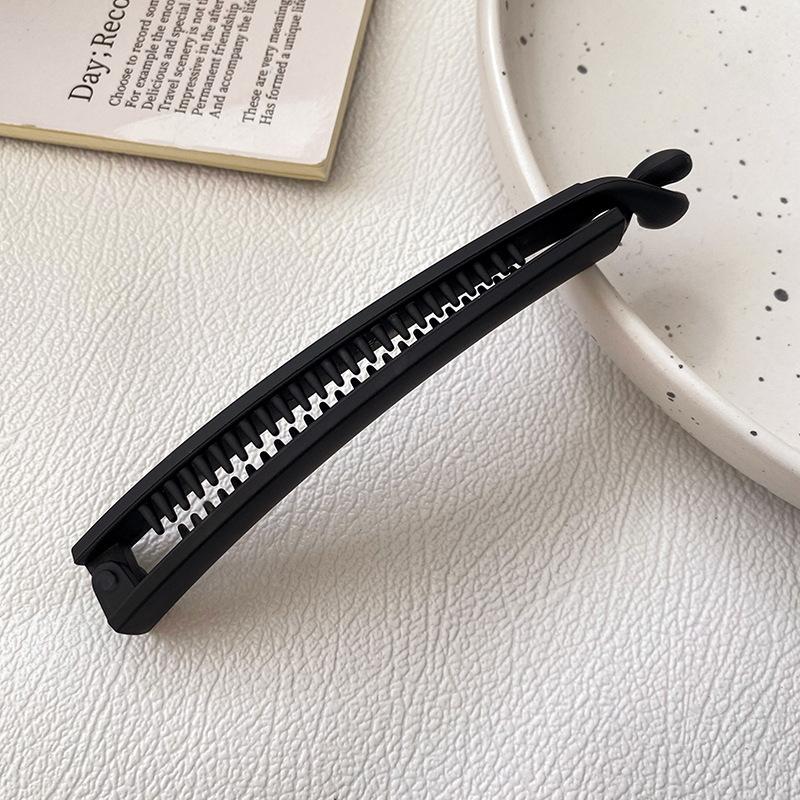 Women Elegant Matt Color Banana Claw Clips Matt Color Plastic Hair Barrettes Simple Solid Clips Ponytail Holder Accessories