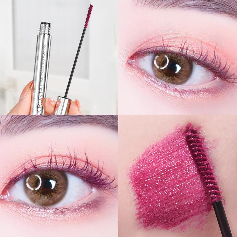 

Цветная тушь, Водостойкая, Стойкая, Придающая объем и подкручивающая, Не размазывается, Тонкая расческа для точного нанесения 03