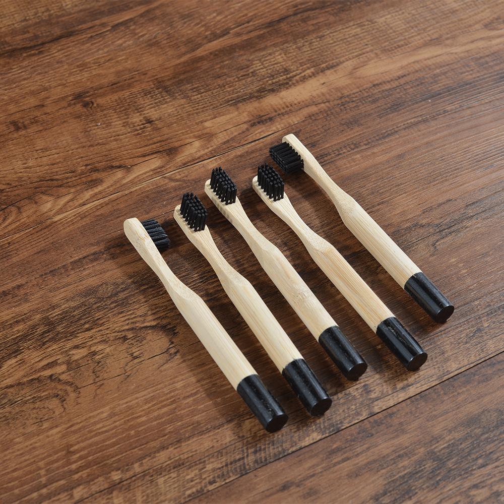 Kids Bamboo Toothbrushes 5 Pack BPA Free Soft Bristles Toothbrush Eco Friendly Natural Bamboo Toothbrush Set Compostable Wooden