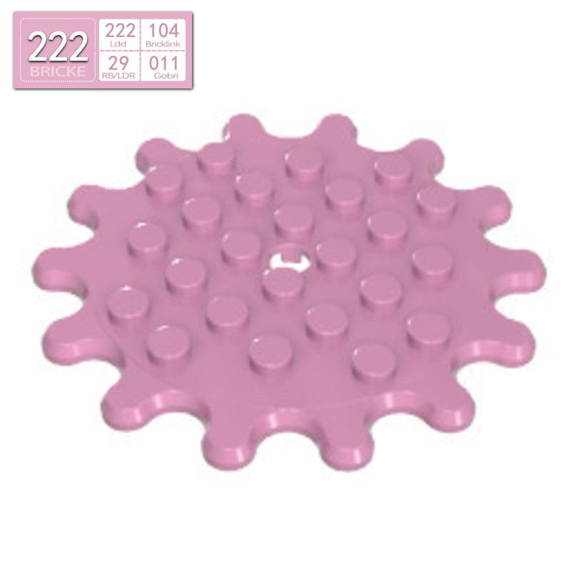 BRICKE 35446: 6x6 Turntable Plate with 14 Gears, LEGO-Compatible Building Blocks 50g (approx. 10pcs)