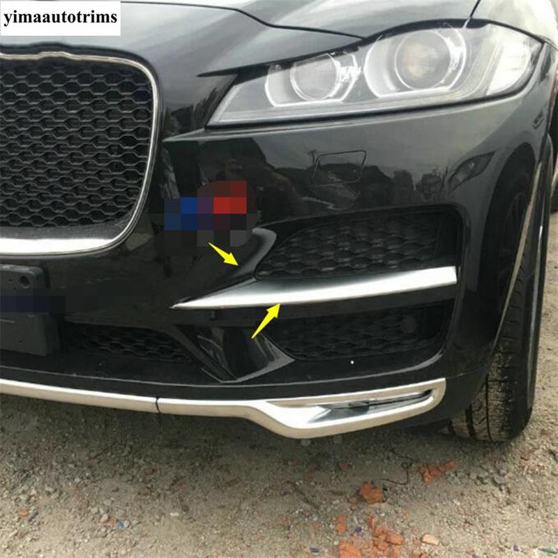 ABS Chrome Front Head Foglight Eyebrow Rear Lamps Lights Frame Cover Trim For Jaguar F-Pace 2017 -  Car Accessories Exterior