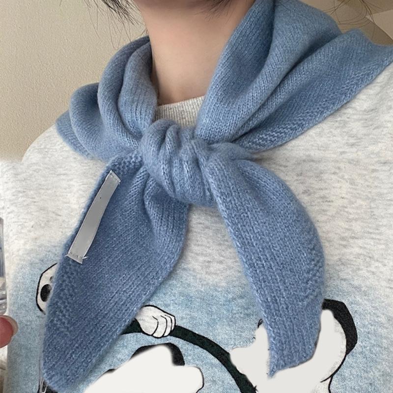 Multiple Functional Winter Scarf For Women Soft Weave Trilateral Plan Thin Fashion Addition For Cold Weather