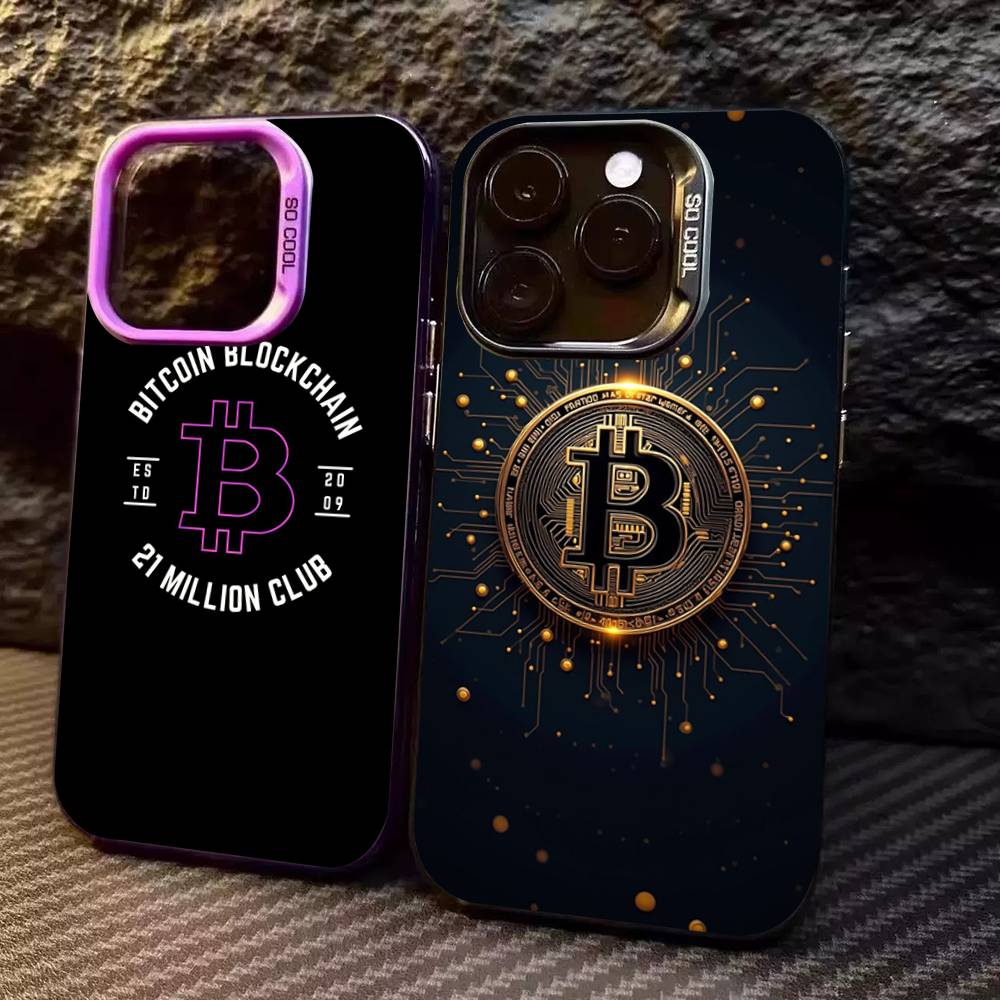 Bitcoin Color Phone Case For IPhone 17 16 15 14 13 12 11 Pro Max Plus Pro Shell