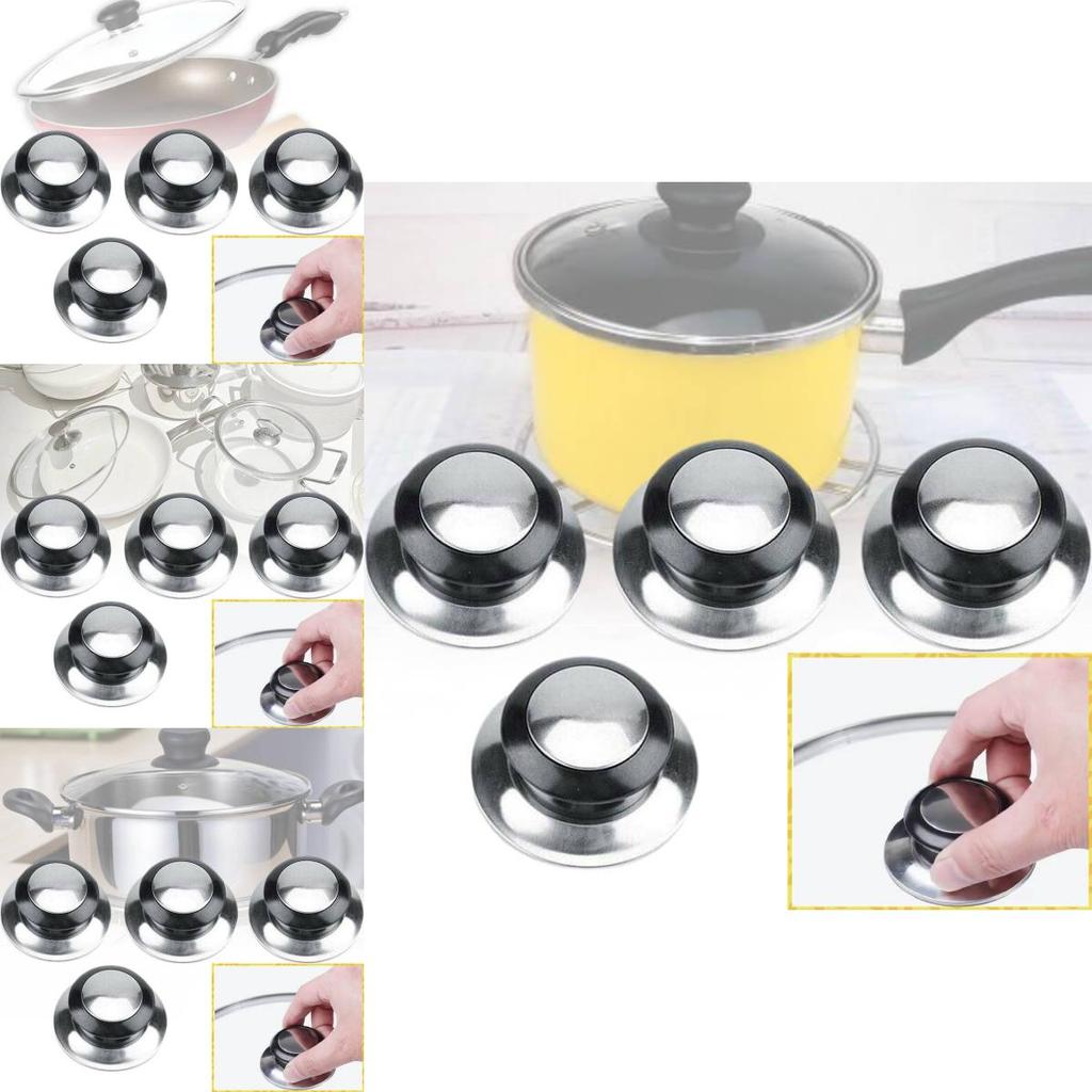 Premium Electric Wood Pot Lid Knob With Elegant Stainless Steel Top For Perfect Cooking