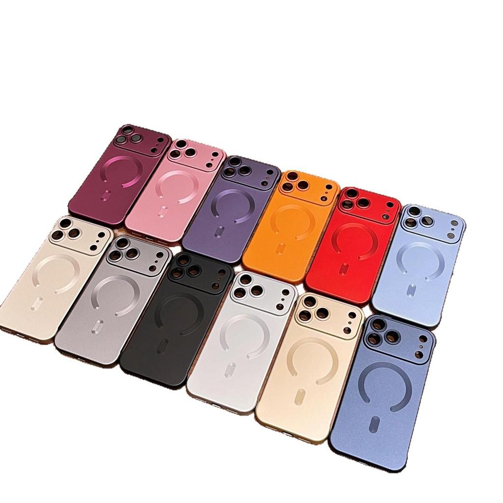 Coque Magnétique Métal Sans Cadre Pour IPhone 14/15/16/17 Pro Max – Support Aimanté