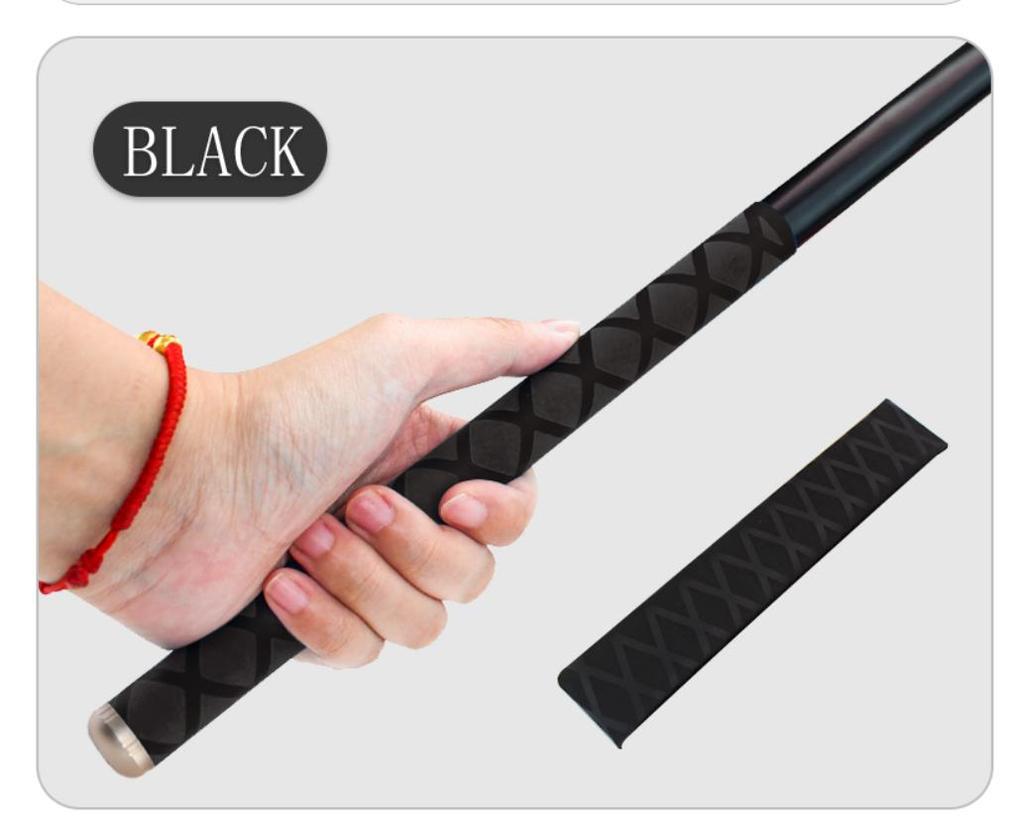 Non-Slip Heat Shrink Sleeve Heat Shrink Tube For Fishing Rod/Racket/Bike Handle/Tripod DIY Black 1M 20/25/30/35/40/50mm Optional