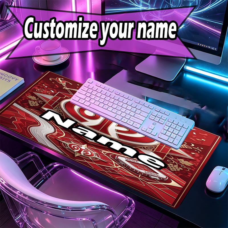 Custom Name Personalized 05 1FSV Mainz 05 Pattern Mousepad, Laptop PC Desk Mat, Decorative Desk Mat for Home Keyboard Pad Gift