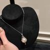 Pearl Necklace with Detachable Mesh Pocket – Women's High-End Versatile Choker