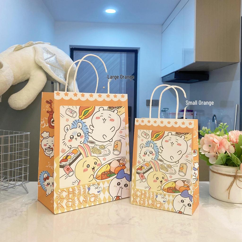 Cute Cartoon Kraft Paper Tote for Jewelry & Small Gifts