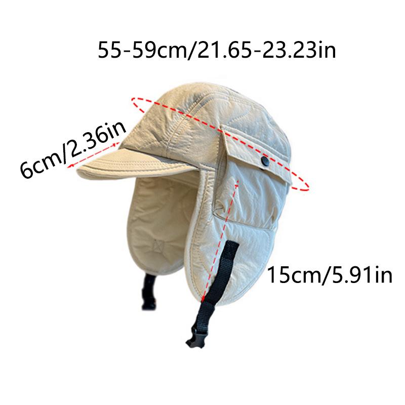 Fashion Pilot Hat Men Women Winter Warm Trapper Hat Outdoor Windproof Trooper Hat Hunting Skiing Hat Ear Protection Cycling Caps