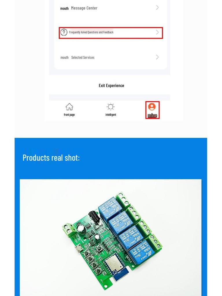 Graffiti Tuya 3-Mode WiFi Smart 4-Channel Power Switch Module with DC7-32V Circuit Breaker & Voice Control.