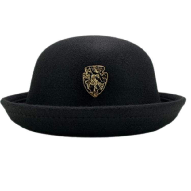 

Elegant Badge Handmade Woolen Hat School Uniform Surprise Gift for Girlfriend M