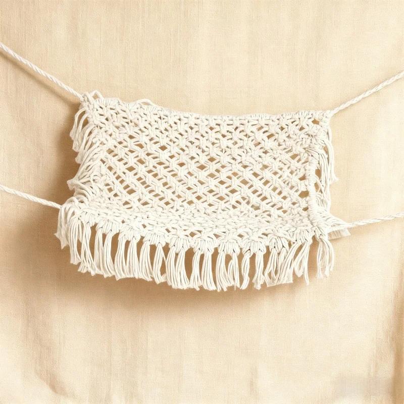 Handmade Woven Hammock White Perfect Newborn Photography Props Ideal for Capturing Precious Memorie Practical Photo Accessories