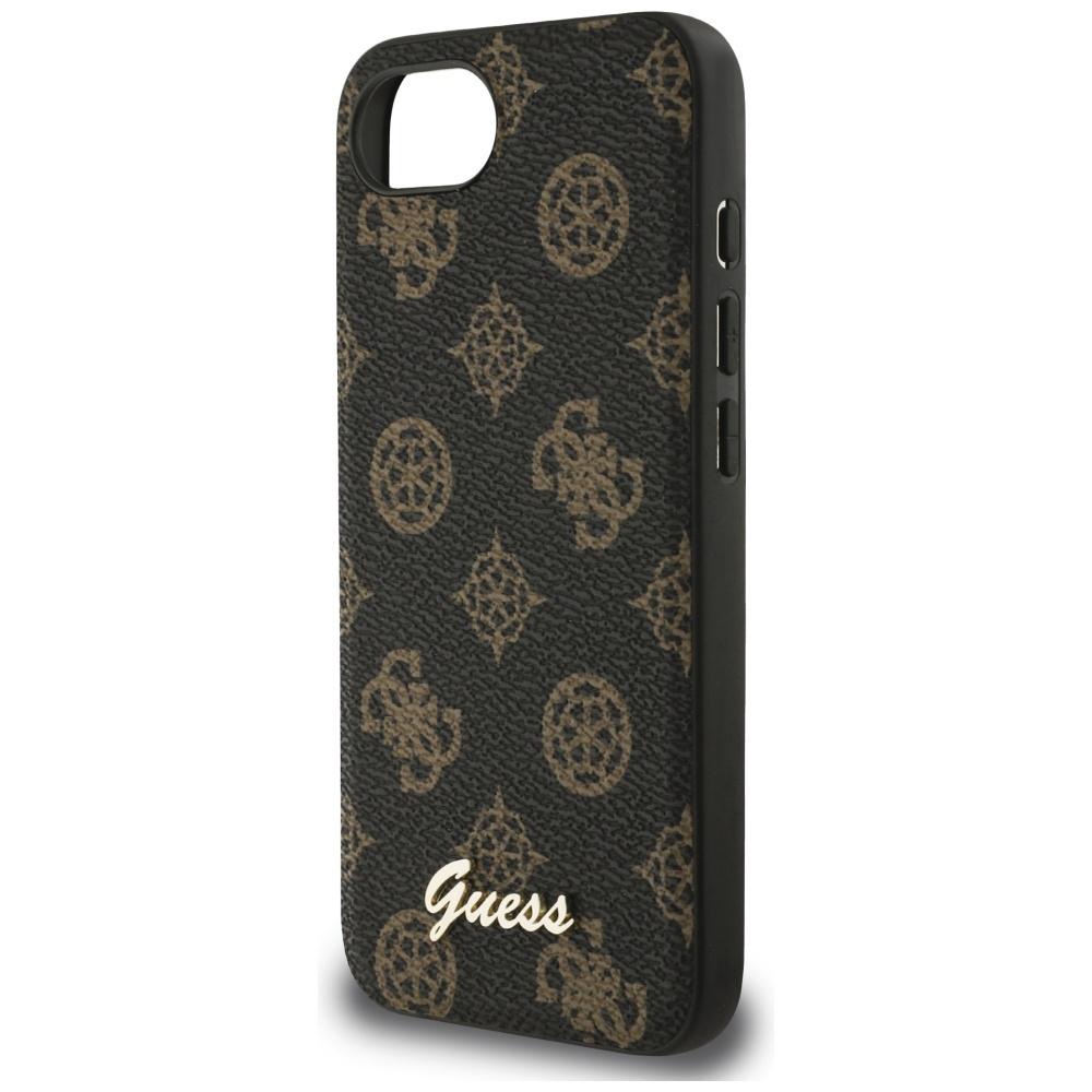Etui Guess Peony Script Logo Magsafe Do  Iphone 16E Czarny