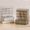 Transparent Desktop Storage Box - Cosmetic Organizer Drawer & Office Stationery Rack Pen Holder for Desk Supplies Neat Storage